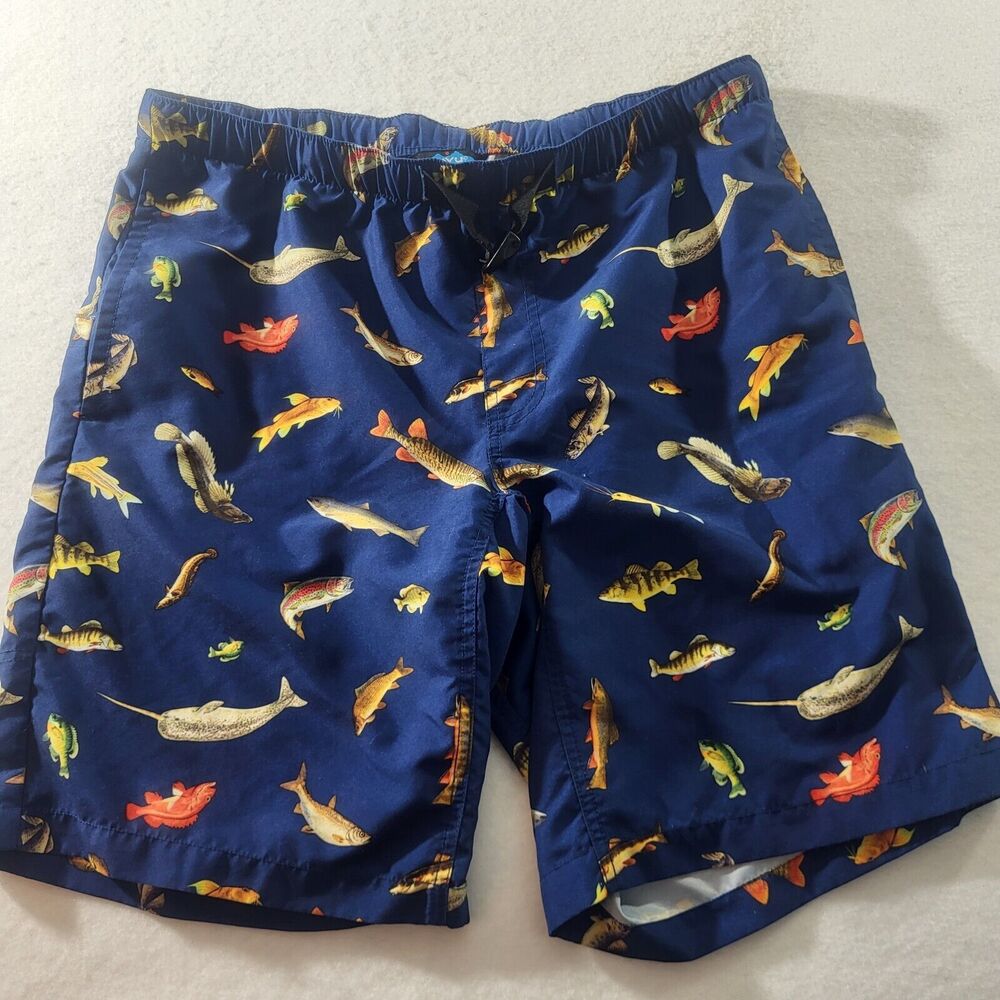 Men's KAVU Fish Swim Trunks Boardshorts Size Medium